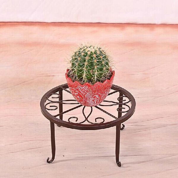 

planters & pots potted plant stand rust proof iron holder round rack display for garden outdoor supports