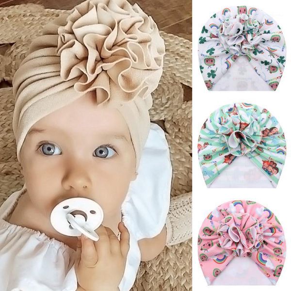 

hair accessories summer flower baby headband girls toddler infant turban hat for kids born cap band head wrap wholesale1, Slivery;white
