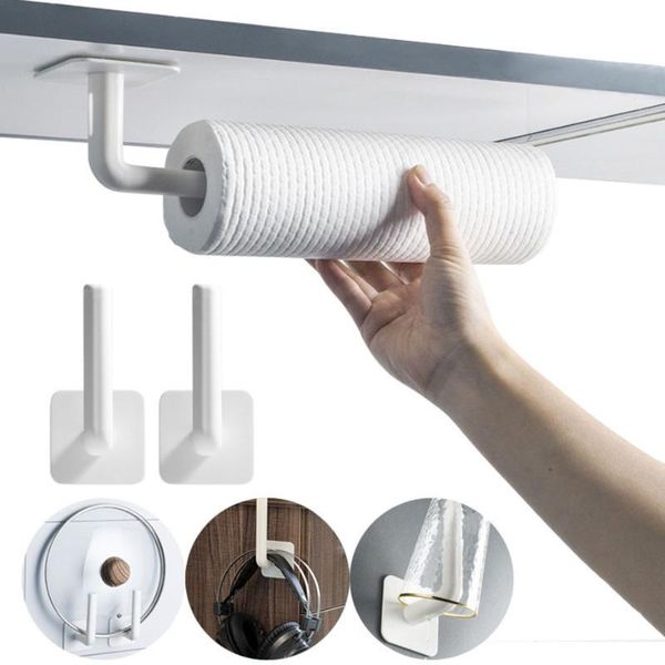 

hooks & rails multifunctional sticky hook storage hanging self adhesive household practical wall door holder strong hanger rack