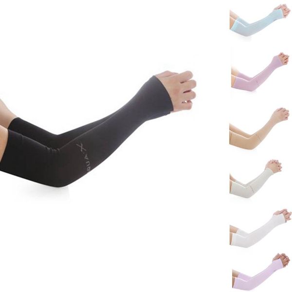 

pairs arm cooling sleeves uv protection for men&women,for running, cycling, hiking, golf elbow & knee pads, Black;gray
