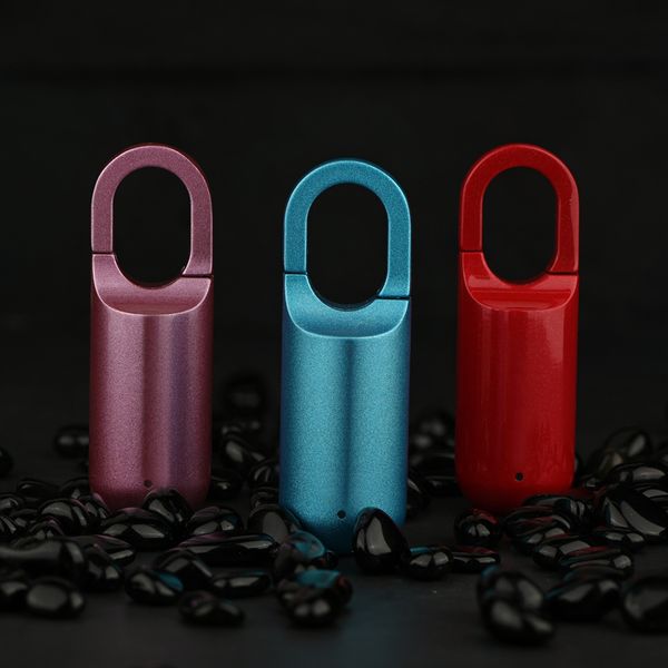 Luce Mini Smart Lucchetto Controllo sblocco impronte digitali Porta portatile senza chiave Waterpoof Sicurezza senza app Porta USB Blocco ricaricabile