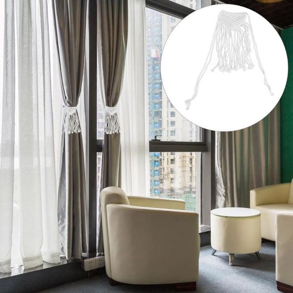 

1pc curtain binding strap bohemian style buckle ornament (beige) & drapes