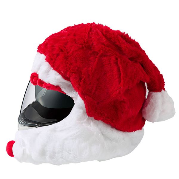 

christmas hat for motorcycle helmet decoration full helmet plush cover santa claus helmets protector decoration accessories