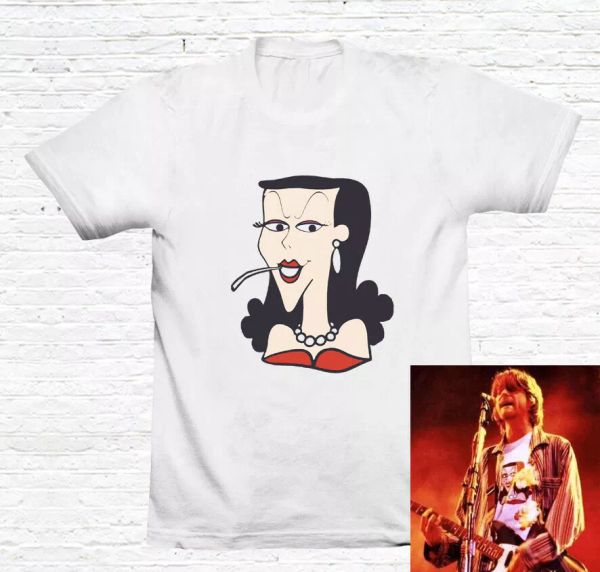 

natasha t-shirt (worn by kurt cobain / nirvana / 90s), White;black