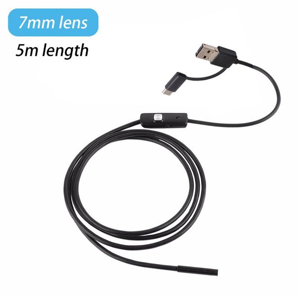 

7mm endoscoop camera usb endoscope hd inspection 6 adjustable led ip67 waterproof borescope for android phone windows mini cameras