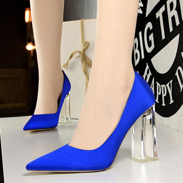 

dress shoes 2021 pumps spring women pointed toe thin high heels boat wedding, Black