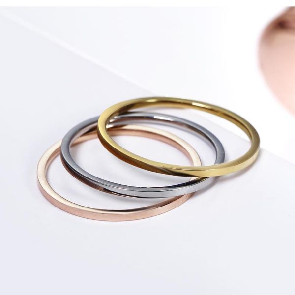 

wedding rings arrival women europe style stainless steel rose gold color 3 pcs/set engagement ring jewelry, Slivery;golden