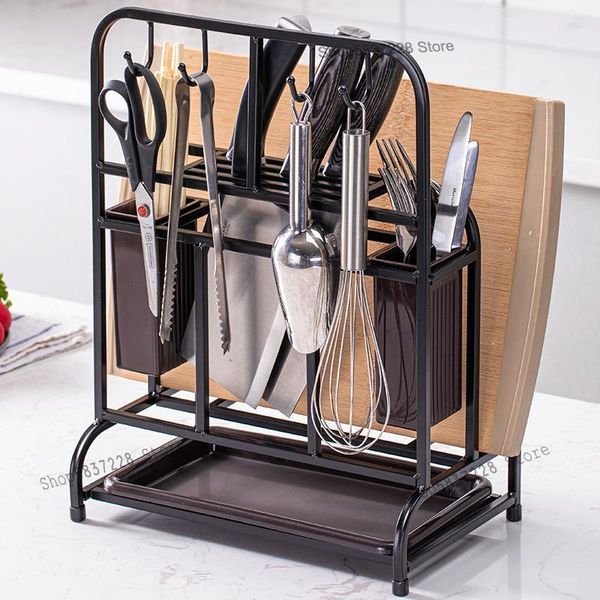 

kitchen storage & organization stainless steel supplies rack household multifunctional knife holder chopstick cage cutting board