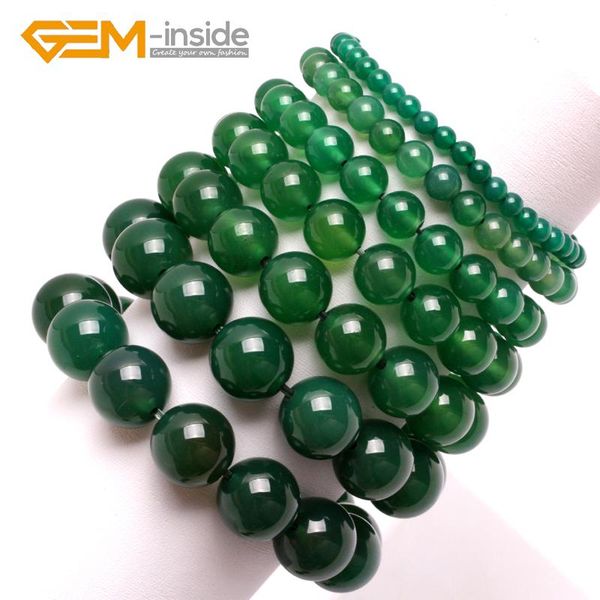 

charm bracelets green agates bracelet: 4mm to 14mm natural stone bracelet diy one of the seven treasures buddhism women gift, Golden;silver