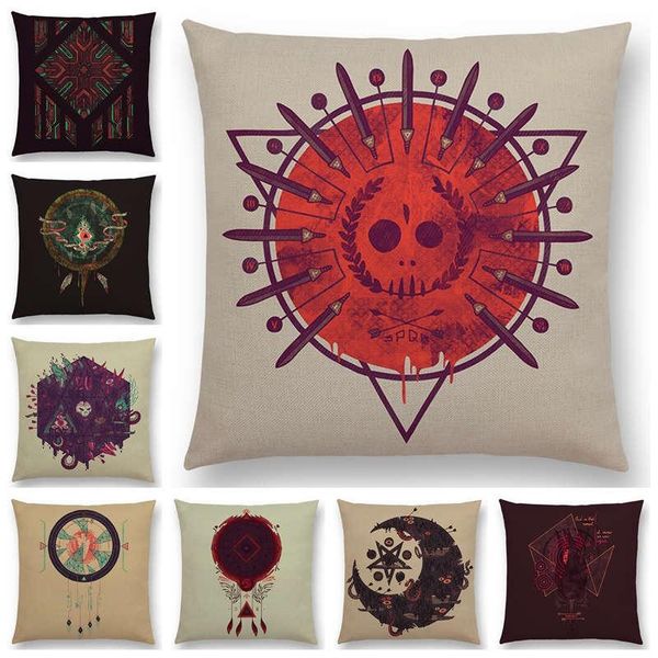 

ancient technology mysterious pattern sofa throw pillow case sacrifice witchcraft magic uncharted territory cushion cover cushion/decorative