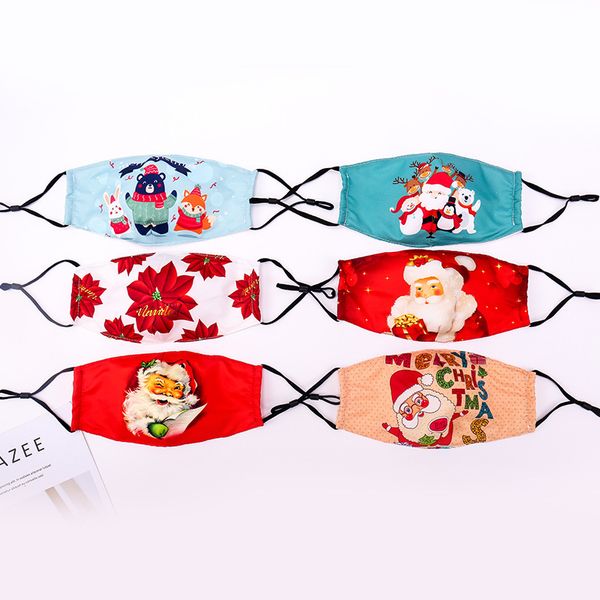 

pm2.5 filter christmas printed dust breathing valve cotton mask