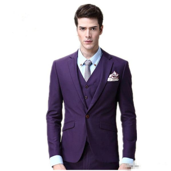 

men's suits & blazers classic tux smolking bridegroom thin suit and culinary evening for purple men groom tuxedo a better man button we, White;black