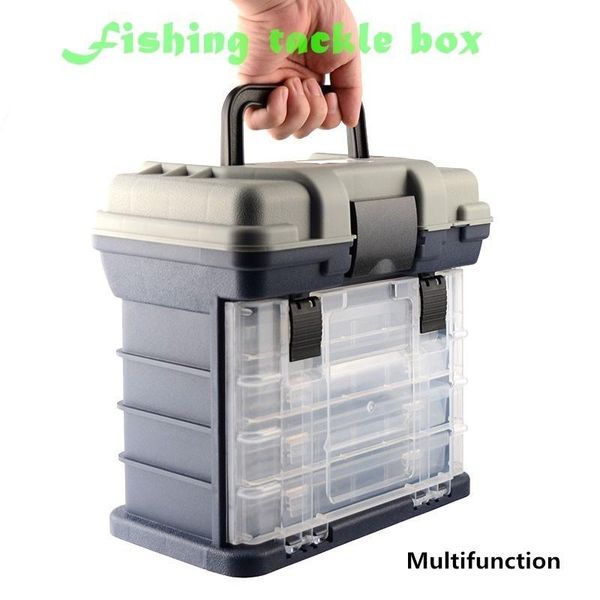 

fishing accessories multi-function tackle box portable integrated full tools accessory storage large capacity lure boat shore travel kit