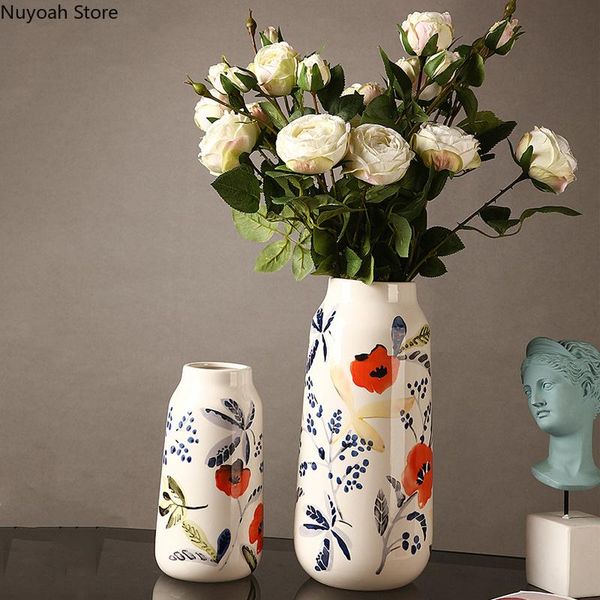 

hand-painted ceramic vase decoration flower arrangement dried accessories countervase/home vases