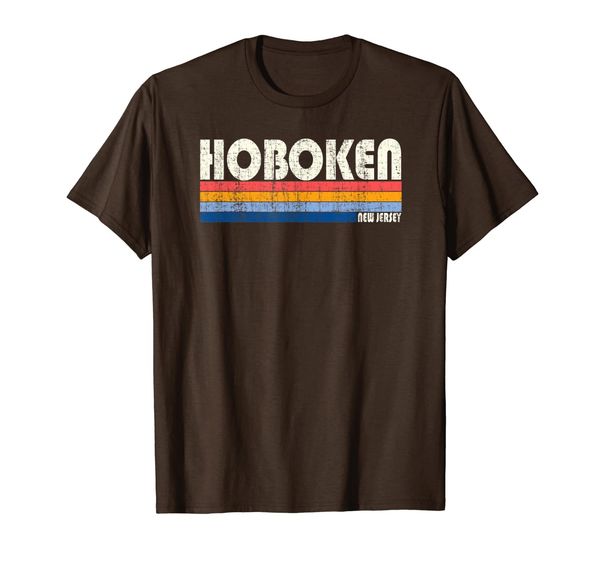 

vintage 70s hoboken, new jersey t-shirt, White;black