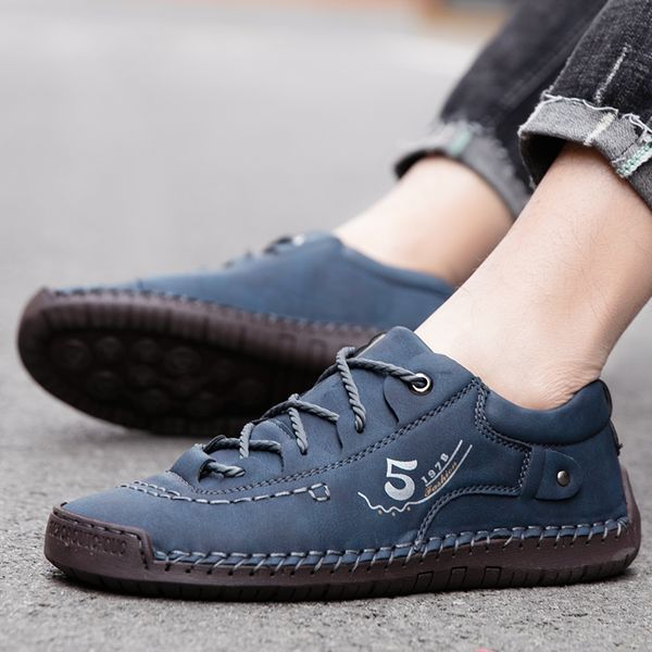 

men sneakers fashion men casual shoes leather handmade breathable man shoes luxury brand mens loafers moccasins footwear, Red;white
