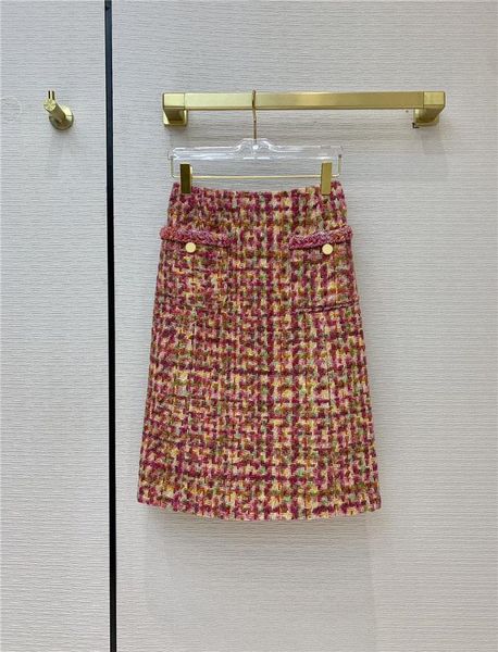 

skirts xiaowang bb25178 2021 early spring women's product temperament celebrity versatile color plaid straight tube skirt, Black