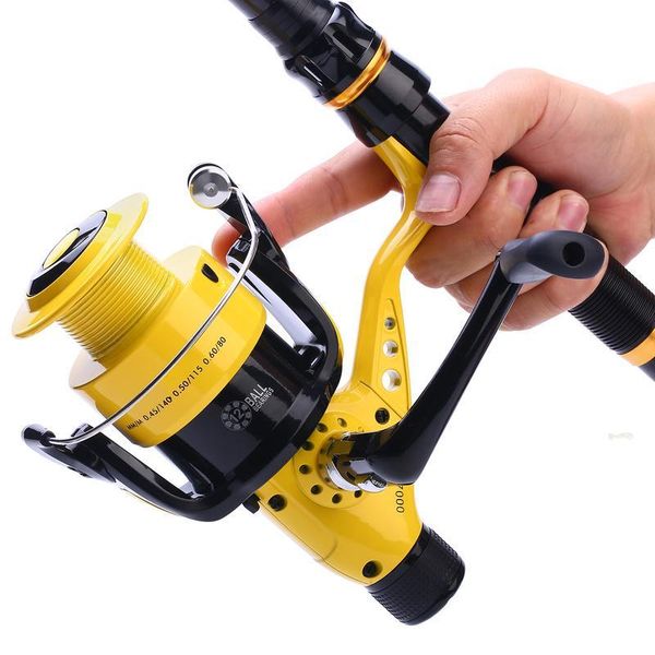 

baitcasting reels yumoshi spinning fishing reel 12+1bb ball bearings 5.5:1 left / right handle metal spool carp wheel