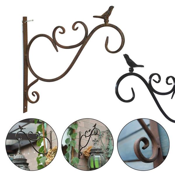 

retro iron pot hook for flower pots balcony screw mount wall hooks hanging plant stand supplies dropship & rails