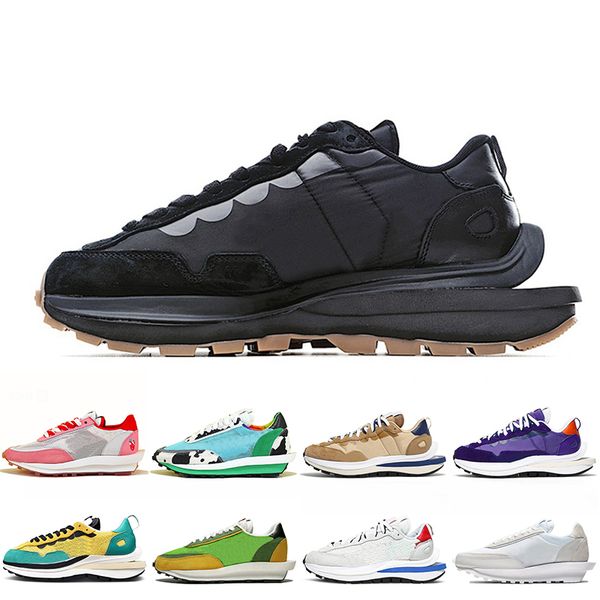 

2021 Sacais VaporWaffle Black Gum Women Mens Running Shoes LD Waffle Dark Iris Sesame Blue Void Sail Trainers Luxurys Designers Sneakers White Off, B33 white grey 26-45