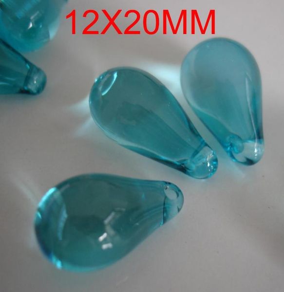 

chandelier crystal 100pcs/lot 12x20mm aquamarine color water drop of curtain pendants ,crystal parts