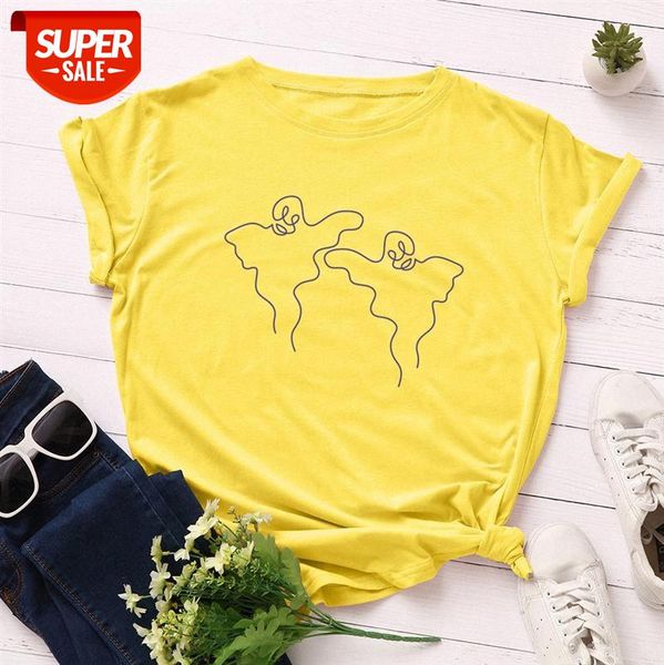 

women's loose round neck short-sleeved cotton t-shirt t307 #lh5n, White