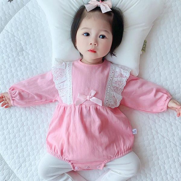 

rompers spring and autumn children's clothing pink cotton infant triangle romper baby girls bodysuits born clothes kids one-pieces, Blue