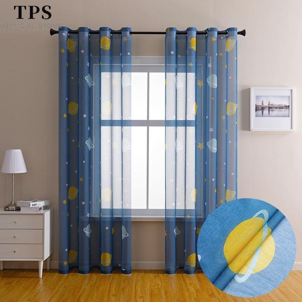 

curtain & drapes tps printed planets sheer curtains for living room bedroom children kids tulle voile window kitchen treatment