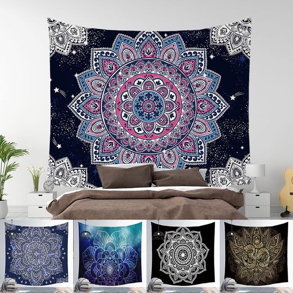 

tapestries mandala wall cloths hanging beach towel polyester fiber tapestry carpet 200x150cm