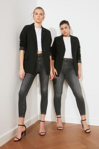 

women's jackets trendyol buttoned jacket twoss21ce0083, Black;brown