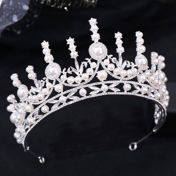 

hair clips & barrettes crown jewelry bridal wedding accessories simple alloy diamond dress all-match d88, Golden;silver