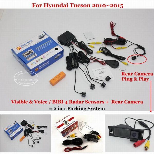 

car rear view cameras& parking sensors for tucson 2010~2013 2014 2021 sensor auto alarm system highquality rearview reverse camera