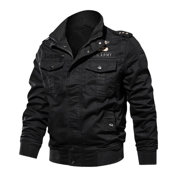 

men's jackets military jacket slim-fit bomber spring and autumn casual long-sleeved coats clothing, Black;brown