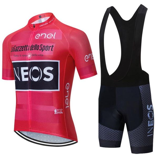 

summer cycling clothing pro team yellow jersey set bib pant suit ropa ciclismo men quick dry bicycling maillot wear 19d gel racing sets, Black;blue