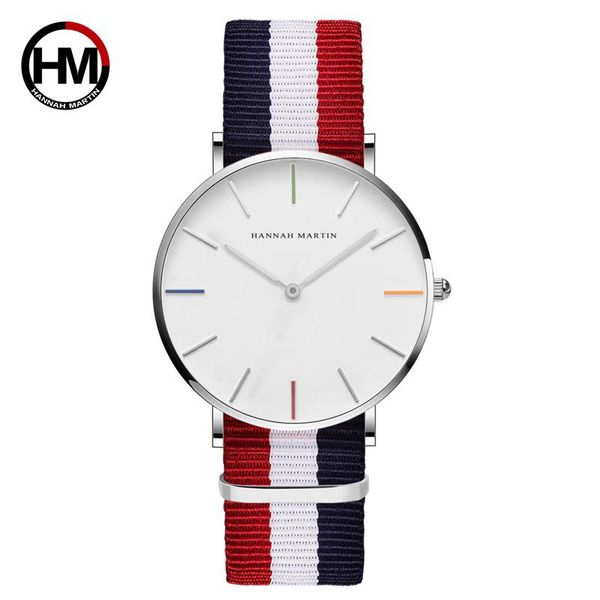 

wristwatches lovers' couple watch for men women japan quartz nylon strap female male clock girls and boys xfcs, Slivery;brown