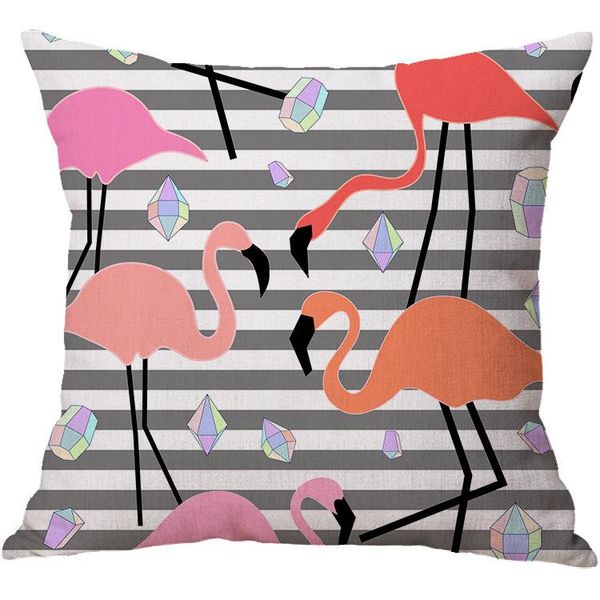 

decorative cushions for sofas throw pillow case cover geometric animals flamingo cotton linen cushion sofa home cushion/decorative