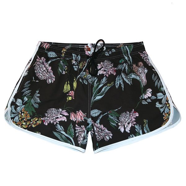 

women's shorts 2020 summer new 3d printing beach sports pants, White;black