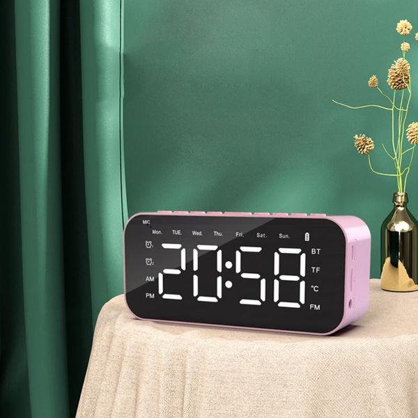 

other clocks & accessories double led alarm clock display portable smart speaker high-definition sound quality wireless bluetooth