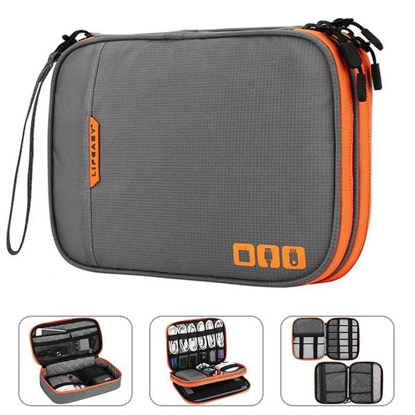 

storage bags portable digital big bag business travel cable organizer usb gadgets cables charger power battery zipper case for headphones