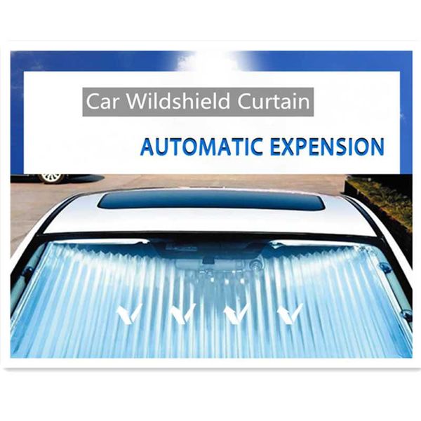

car sunshade retractable windshield covers auto window reflective film front sun block rear back an-ti uv foldable curtains