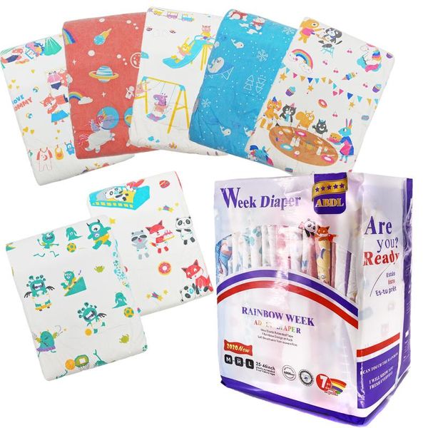 

pacifiers# ten @ night rainbow one cycle diaper abdl oversized christmas retractable waist ddlg panda different 7 pack