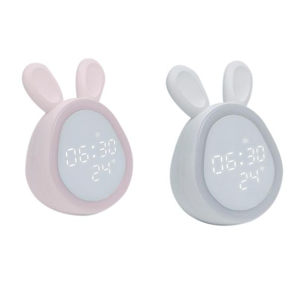 

other clocks & accessories ear led digital alarm clock electronic display sound control night lamp desk for home decoration