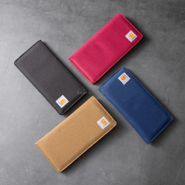 

wallets 2021 brand women fashion canvas long purses card holder classic female purse two fold men wallet for, Red;black