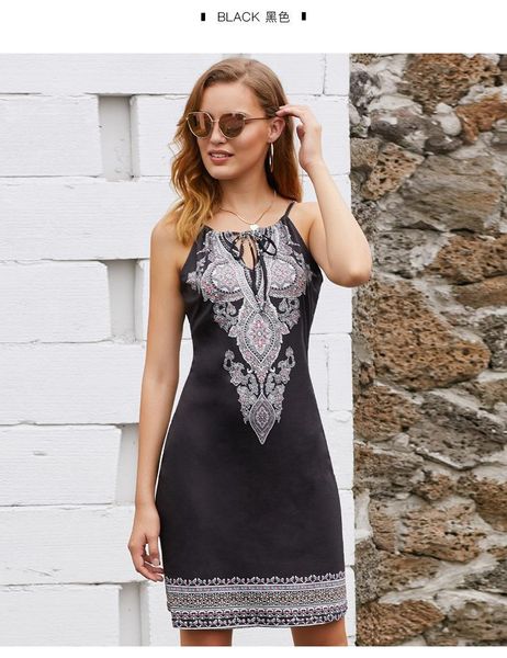 

spring and summer dress european american trade skirt loose sleeveless dres s2021 casual dresses, Black;gray