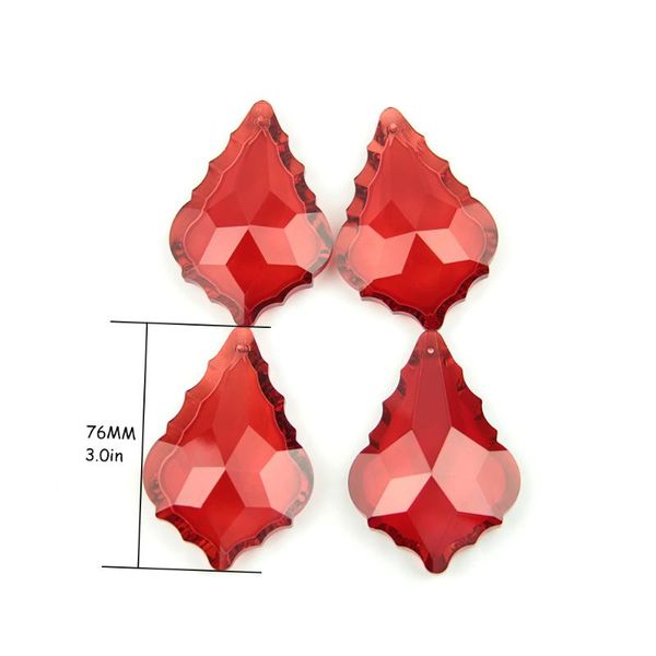

10pcs/lot 76mm ,red color, french pendant chandelier crystal prisms