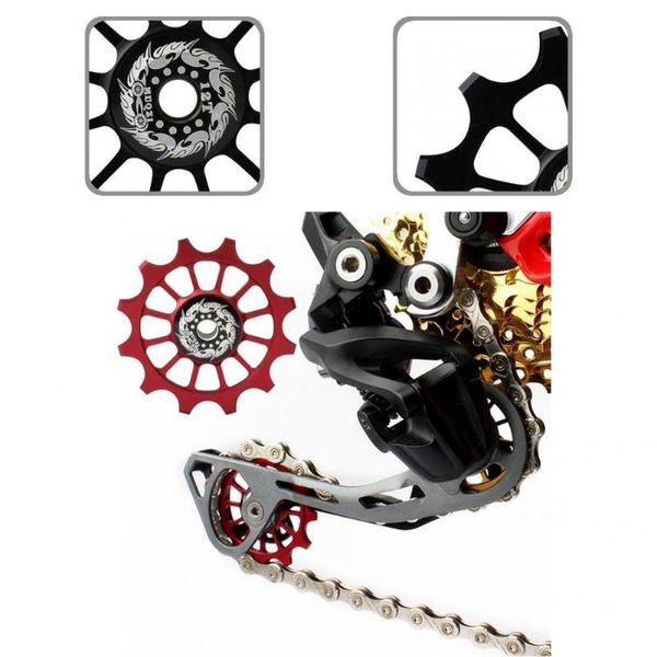 

bike derailleurs fine workmanship practical bearing rear pulley wheel parts bicycle derailleur guide roller wear resistant for cycle