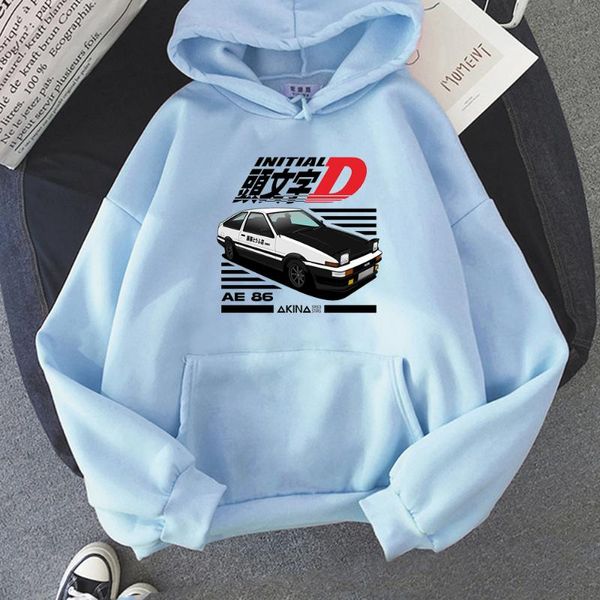 

men's hoodies & sweatshirts anime initial d fashion print ae86 hoodie r32 coat jacket men women harajuku sweatshirt y2k hombre sudadera, Black