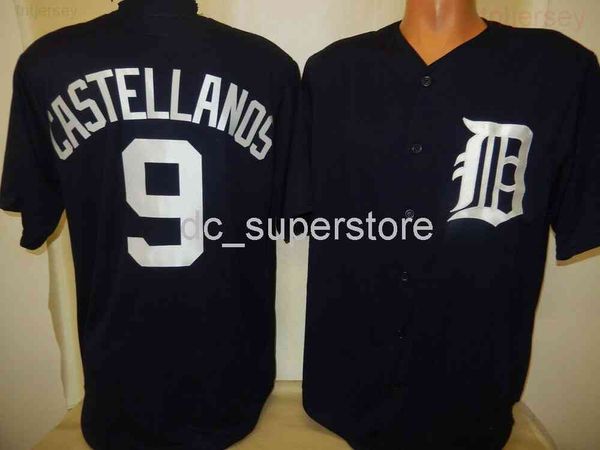 Custom 9 Nicholas Castellanos Baseball Base Cool Jersey Blue Stitch Qualquer Nome Número Homens Mulheres Juntas de Beisebol Juventude