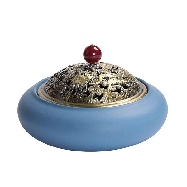 

fragrance lamps modern ceramic incense burner blue chinese small creative box cute retro incensario spiritual decoration ei50xl