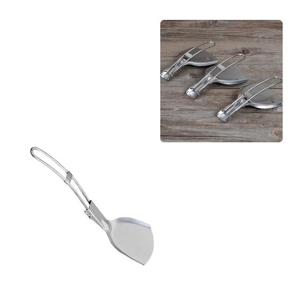 

camp kitchen picnic spatula indoor cookware stainless steel folding shovels camping shovel foldable home